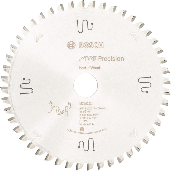 Bosch Kreissägeblatt Best for Wood, Ø 216mm, 48Z