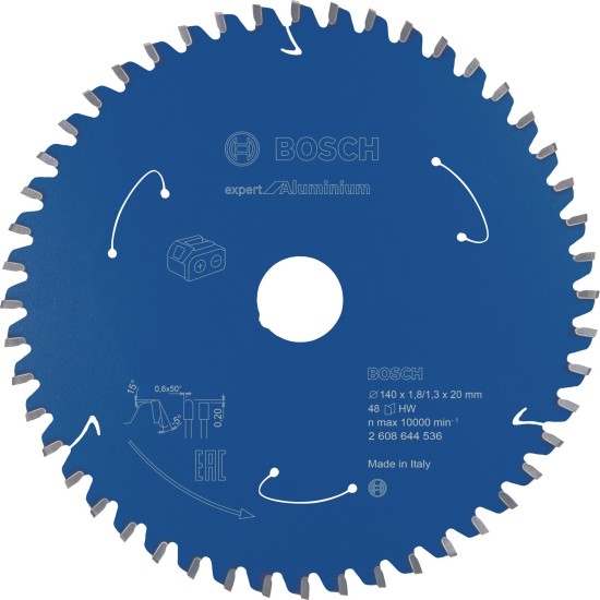 Bosch Kreissägeblatt Expert for Aluminium, Ø 140mm, 48Z