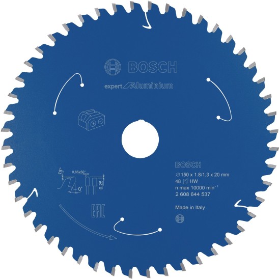 Bosch Kreissägeblatt Expert for Aluminium, Ø 150mm, 48Z