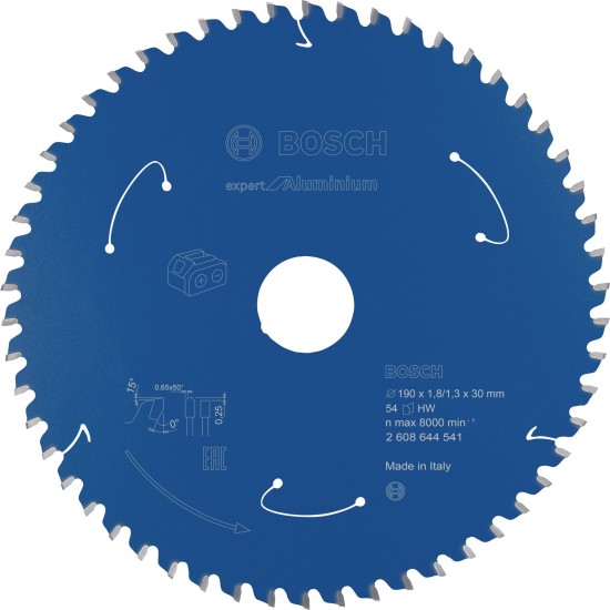 Bosch Kreissägeblatt Expert for Aluminium, Ø 190mm, 54Z