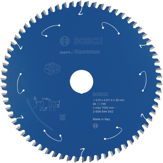 Bosch Kreissägeblatt Expert for Aluminium, Ø 210mm, 66Z