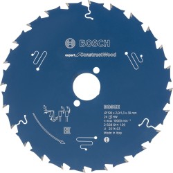 Bosch Kreissägeblatt Expert for Construct Wood, Ø 165mm, 24Z