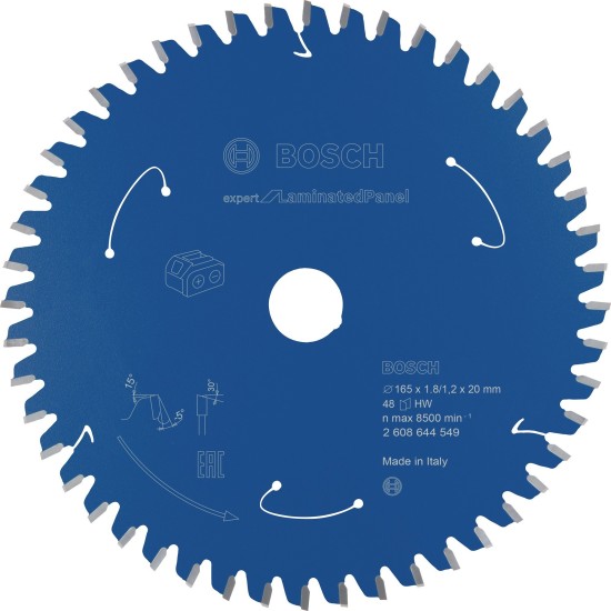 Bosch Kreissägeblatt Expert for Laminated Panel, Ø 165mm, 48Z