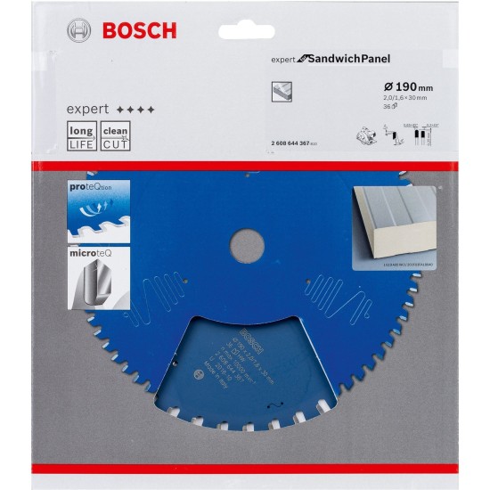 Bosch Kreissägeblatt Expert for Sandwich Panel, Ø 190mm, 36Z