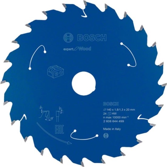 Bosch Kreissägeblatt Expert for Wood, Ø 140mm, 24Z