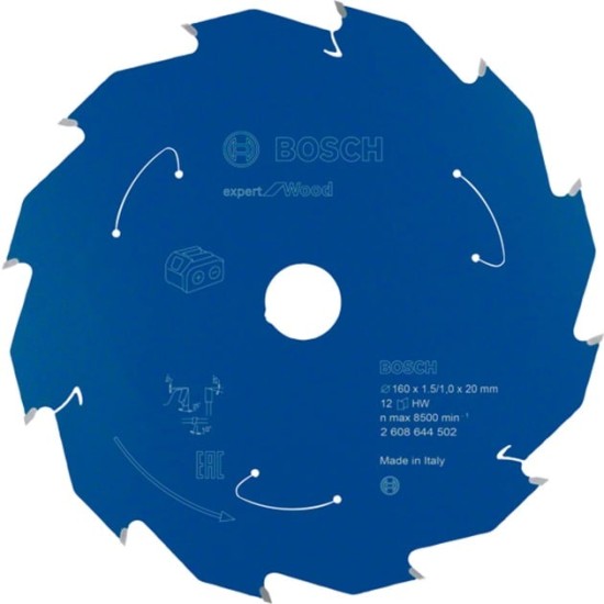 Bosch Kreissägeblatt Expert for Wood, Ø 160mm, 12Z