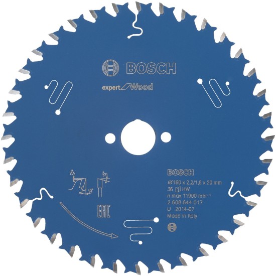 Bosch Kreissägeblatt Expert for Wood, Ø 160mm, 36Z