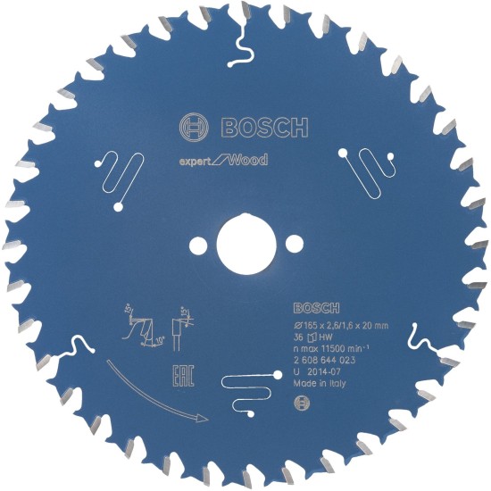 Bosch Kreissägeblatt Expert for Wood, Ø 165mm, 36Z