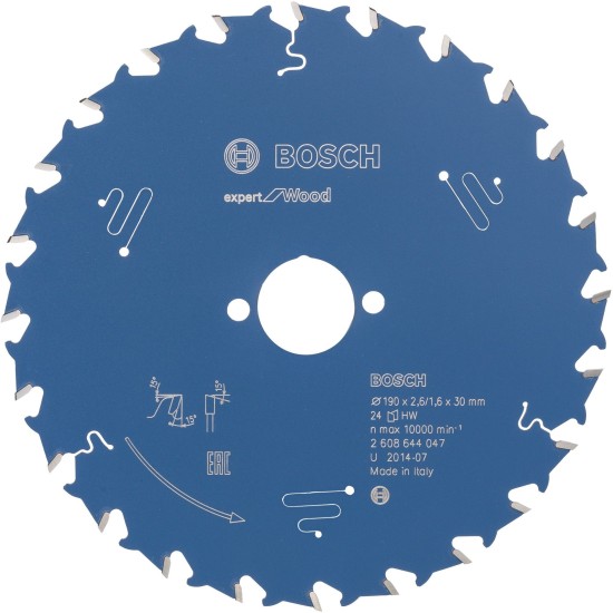 Bosch Kreissägeblatt Expert for Wood, Ø 190mm, 24Z