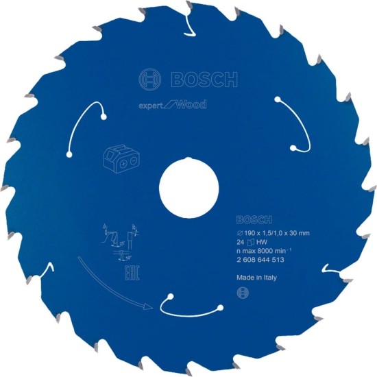 Bosch Kreissägeblatt Expert for Wood, Ø 190mm, 24Z