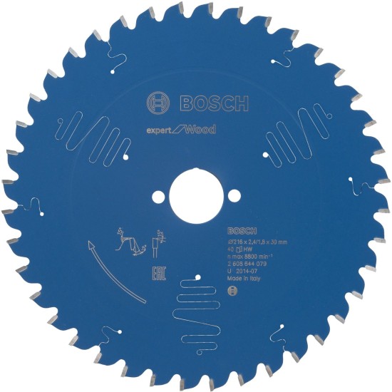 Bosch Kreissägeblatt Expert for Wood, Ø 216mm, 40Z