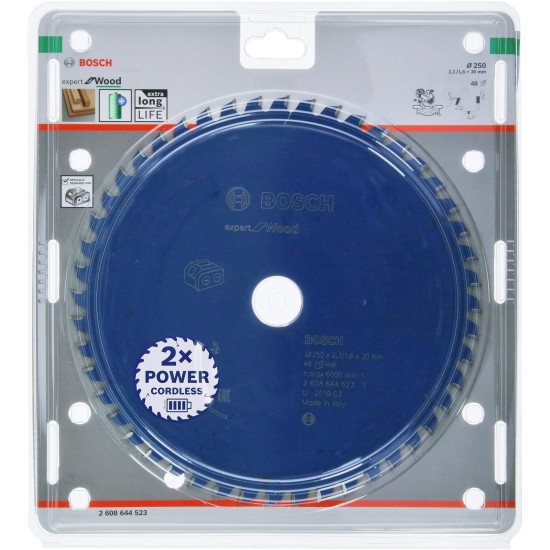 Bosch Kreissägeblatt Expert for Wood, Ø 250mm, 48Z