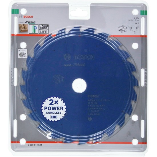 Bosch Kreissägeblatt Expert for Wood, Ø 254mm, 24Z