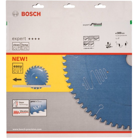 Bosch Kreissägeblatt Expert for Wood, Ø 300mm, 72Z