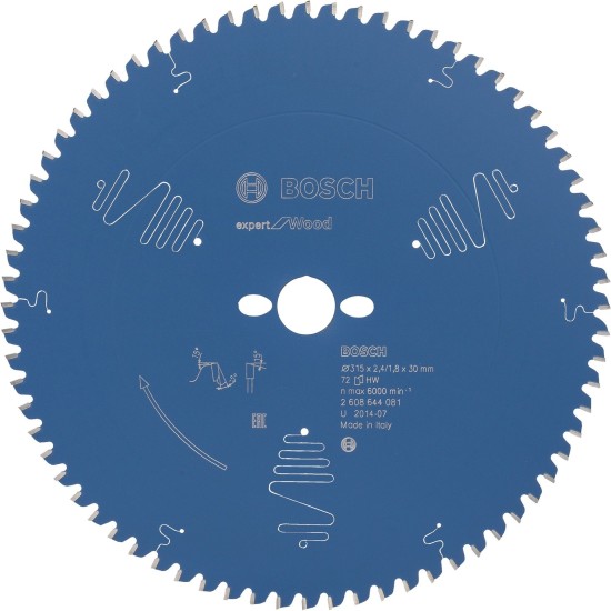 Bosch Kreissägeblatt Expert for Wood, Ø 315mm, 72Z