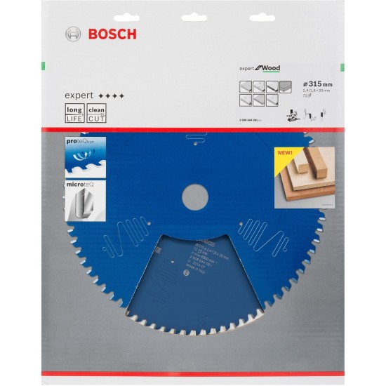 Bosch Kreissägeblatt Expert for Wood, Ø 315mm, 72Z