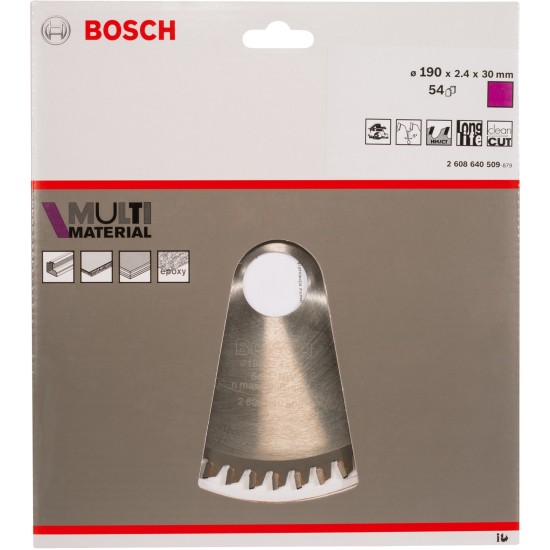 Bosch Kreissägeblatt Multi Material, Ø 190mm, 54Z