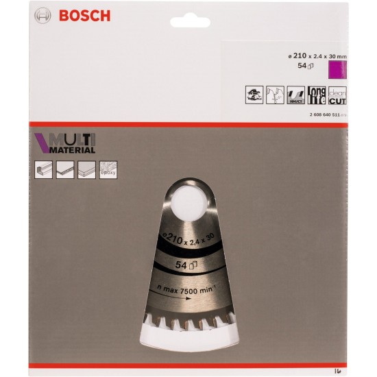 Bosch Kreissägeblatt Multi Material, Ø 210mm, 54Z
