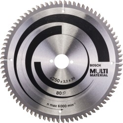Bosch Kreissägeblatt Multi Material, Ø 250mm, 80Z