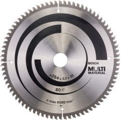 Bosch Kreissägeblatt Multi Material, Ø 254mm, 80Z