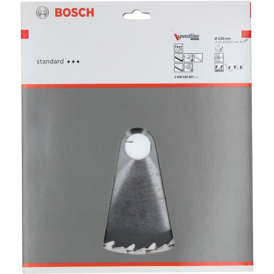 Bosch Kreissägeblatt Speedline Wood, Ø 235mm, 30Z