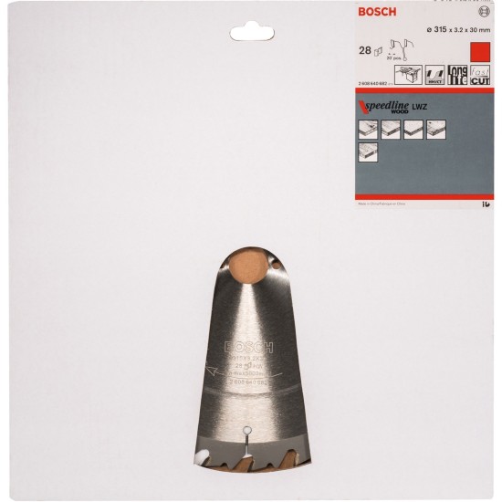 Bosch Kreissägeblatt Speedline Wood, Ø 315mm, 28Z