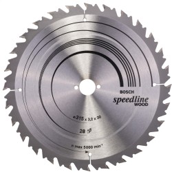 Bosch Kreissägeblatt Speedline Wood, Ø 315mm, 28Z