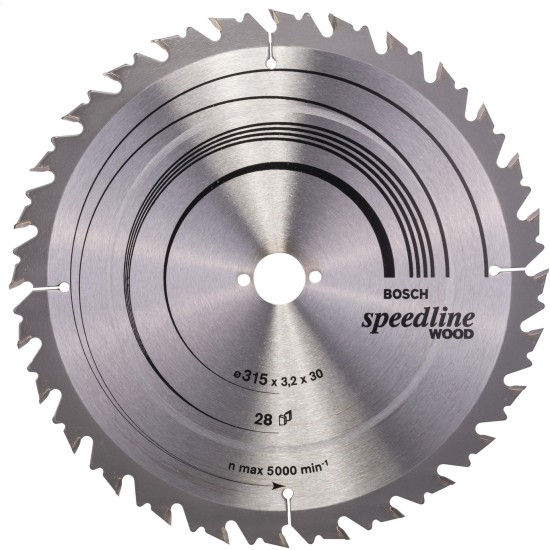 Bosch Kreissägeblatt Speedline Wood, Ø 315mm, 28Z