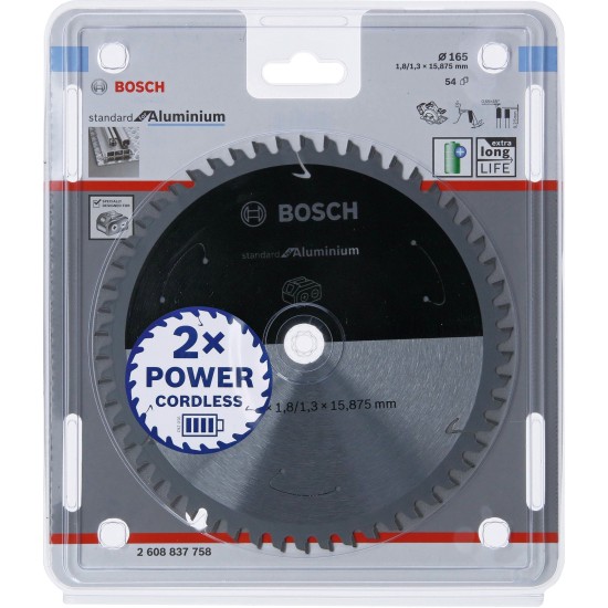 Bosch PRO Aluminium cordless Kreissägeblatt, Ø 165mm, 54Z