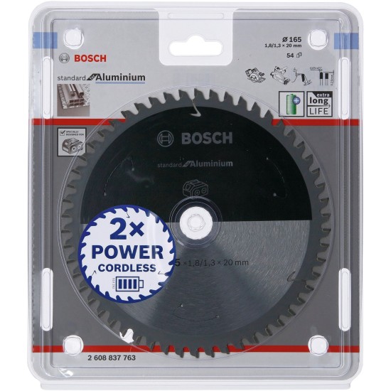 Bosch PRO Aluminium cordless Kreissägeblatt, Ø 165mm, 54Z