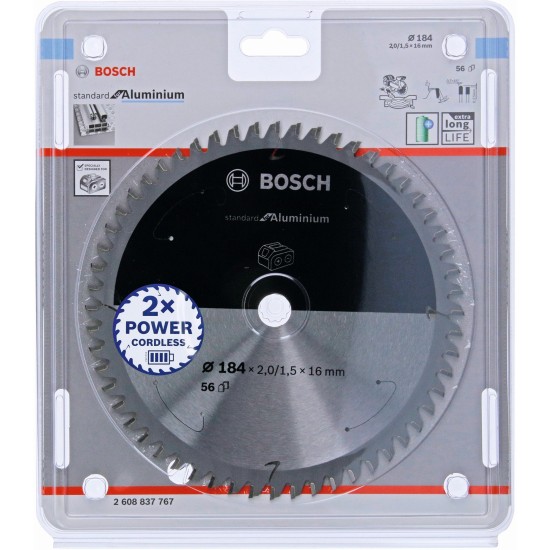 Bosch PRO Aluminium cordless Kreissägeblatt, Ø 184mm, 56Z