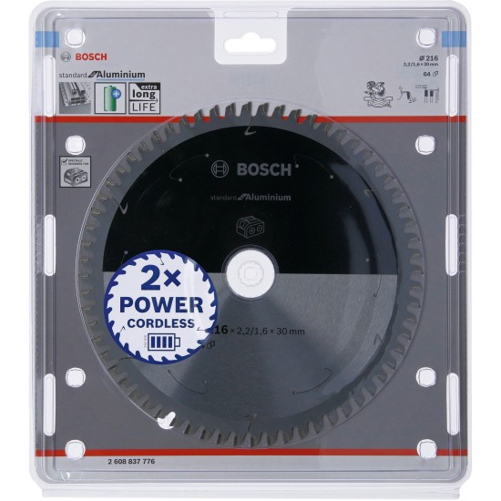 Bosch PRO Aluminium cordless Kreissägeblatt, Ø 216mm, 64Z