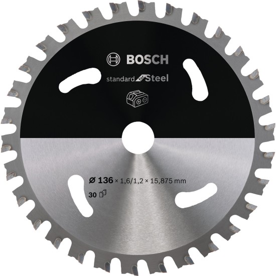 Bosch PRO Steel cordless Kreissägeblatt, Ø 136mm, 30Z
