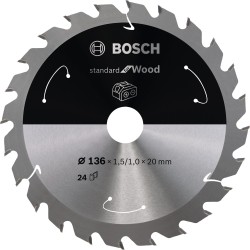 Bosch PRO Wood cordless Kreissägeblatt, Ø 136mm, 24Z