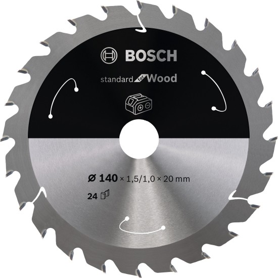 Bosch PRO Wood cordless Kreissägeblatt, Ø 140mm, 24Z