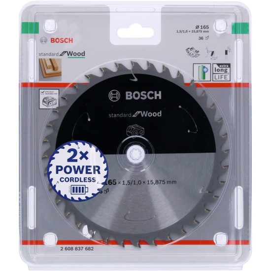 Bosch PRO Wood cordless Kreissägeblatt, Ø 165mm, 36Z