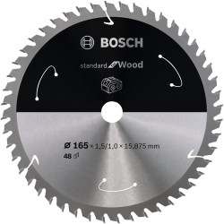 Bosch PRO Wood cordless Kreissägeblatt, Ø 165mm, 48Z