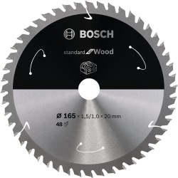 Bosch PRO Wood cordless Kreissägeblatt, Ø 165mm, 48Z