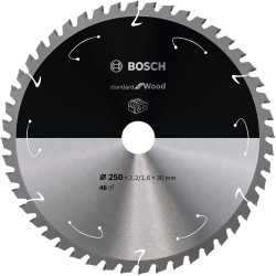 Bosch PRO Wood cordless Kreissägeblatt, Ø 250mm, 48Z
