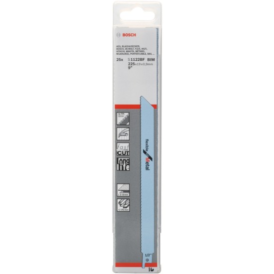Bosch Säbelsägeblatt S 1122 BF Flexible for Metal, 25 Stück
