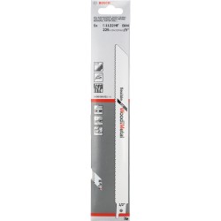 Bosch Säbelsägeblatt S 1122 HF Flexible for Wood and Metal, 5 Stück