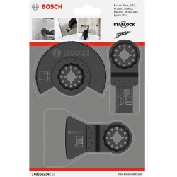 Bosch Starlock Fliesen-Basis-Set, 3-teilig, Sägeblatt-Satz