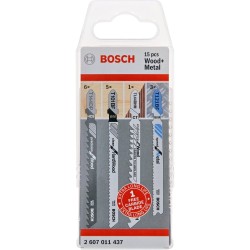 Bosch Stichsägeblatt-Satz Wood and Metal, 15-teilig