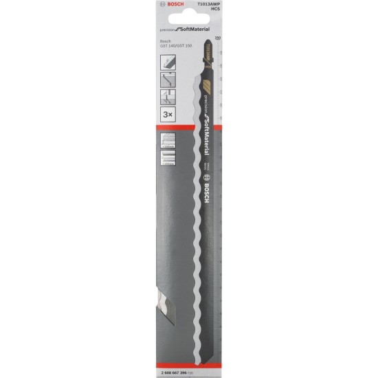 Bosch Stichsägeblatt T 1013 AWP Precision for Soft Material, 250mm