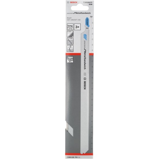 Bosch Stichsägeblatt T 1018 AFP Precision for Metal Sandwich, 250mm