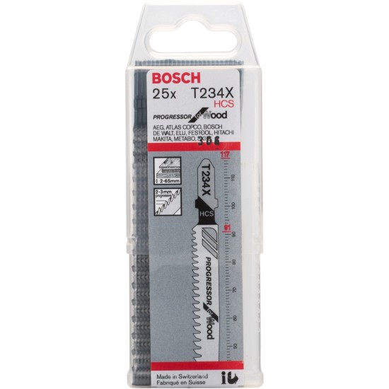 Bosch Stichsägeblatt T 234 X Progressor for Wood, 117mm