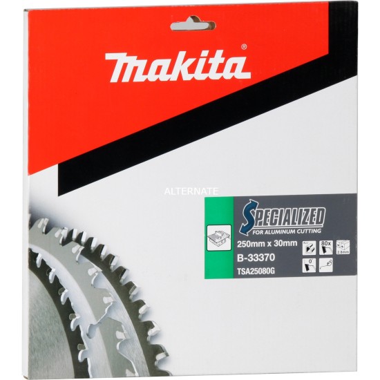 Makita Kreissägeblatt B-33370 SPECIALIZED for Aluminium, Ø 250mm, 80Z