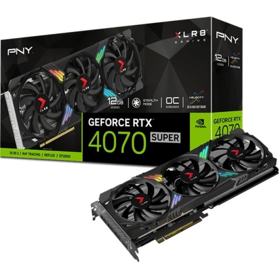 PNY GeForce RTX 4070 SUPER XLR8 Gaming VERTO OC, Grafikkarte