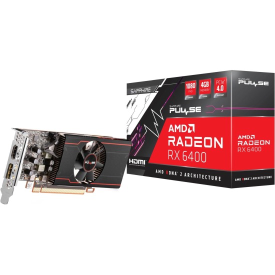 SAPPHIRE Radeon RX 6400 PULSE GAMING, Grafikkarte