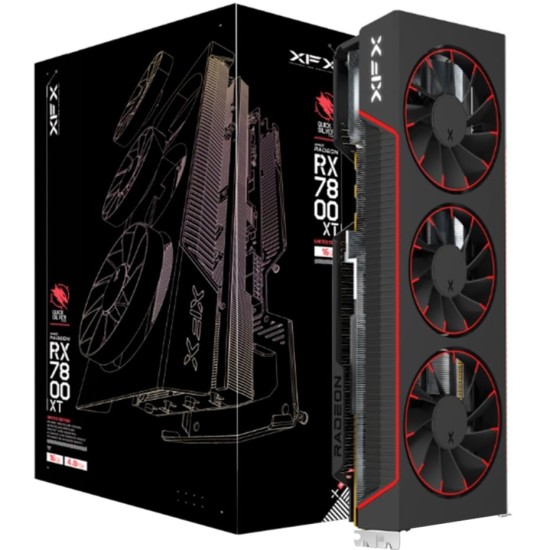 XFX Radeon RX 7800 XT Quicksilver Magnetic Air Gaming, Grafikkarte